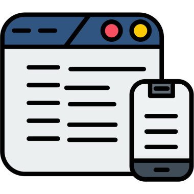 Web tasarım simgesi, vektör illüstrasyonu