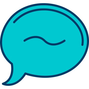 Dolu özet biçiminde sohbet baloncuğu mesaj simgesi