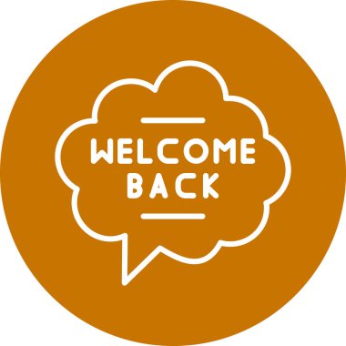 Hoşgeldiniz simgesi, vektör illüstrasyonu