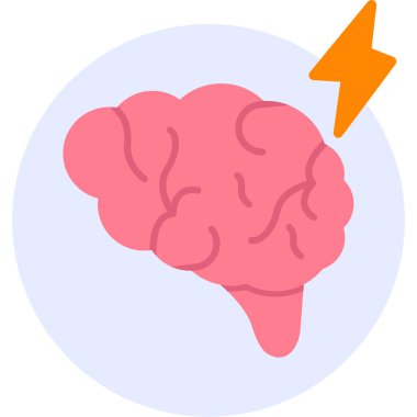 Beyin. Web simgesi basit illüstrasyon