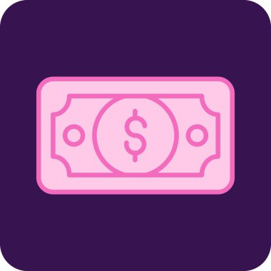 Dolar. Web simgesi basit illüstrasyon