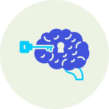 Beyin. Web simgesi basit illüstrasyon