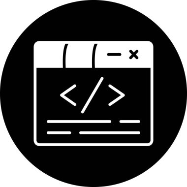 kod web simgesi basit illüstrasyon