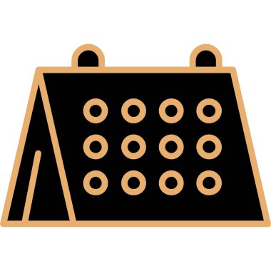 takvim vektörü düz renk simgesi