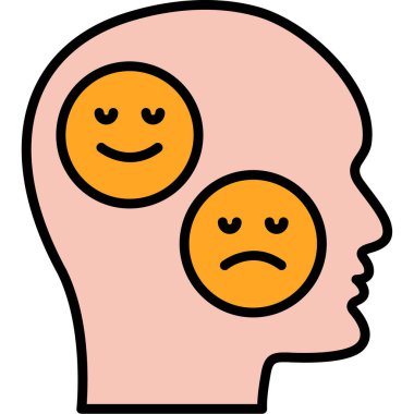 soru işareti renk ikonu tasarımlı baş