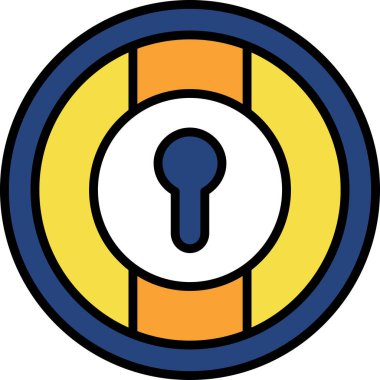 Kilit simgesi. renk tasarımı