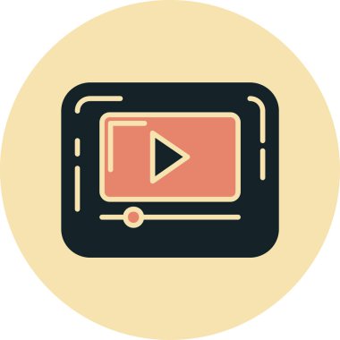 video player simgesi. vektör çizim