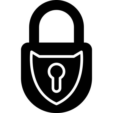 Kilit simgesinin vektör illüstrasyonu