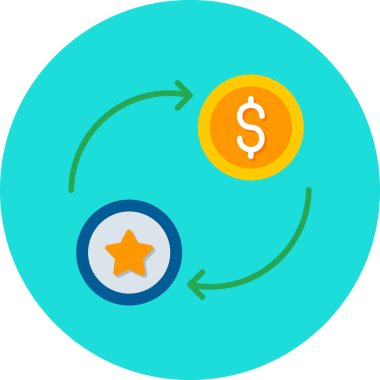 Bozuk para. Web simgesi basit illüstrasyon