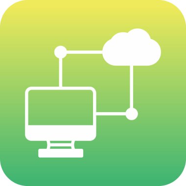 bulut hesaplama vektörü simgesi