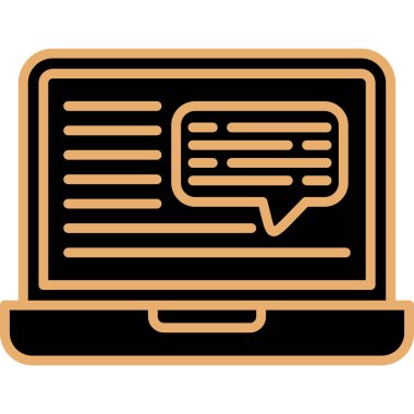 Sohbet simgesi, vektör çizimi