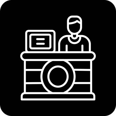 Bir insan simgesinin vektör illüstrasyonu