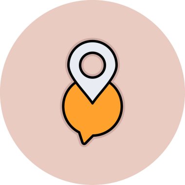 harita pin ikonu vektör illüstrasyonu