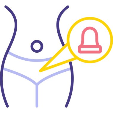 Kadın. Web simgesi basit illüstrasyon