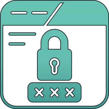 Parola web simgesi, vektör çizim