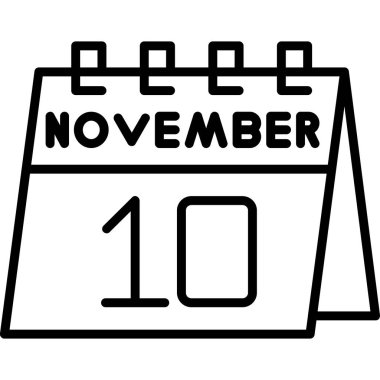 Kasım takvim simgesini, anahat stili