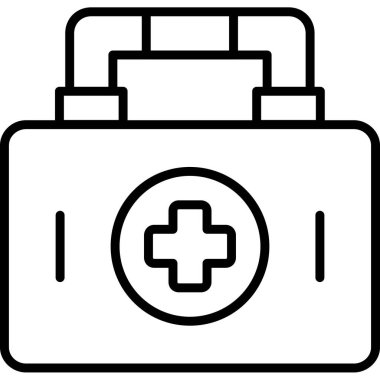 Tıbbi malzeme vektör ikonu. biçim düz simge sembolü, siyah renk, beyaz arkaplan.