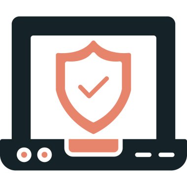 güvenlik düz vektör simgesi