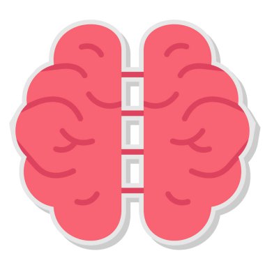 Beyin. Web simgesi basit illüstrasyon