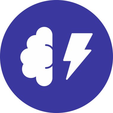 Şimşek simgesinin vektör illüstrasyonu