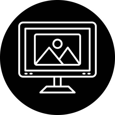 vektör lcd simgesi illüstrasyonu