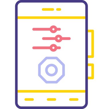 cep telefonu ikonu vektör illüstrasyonu