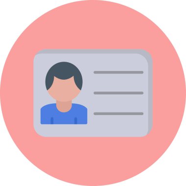 kimlik kartı vektör simgesi