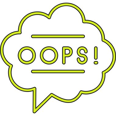 oops simgesi modada izole edilmiş arkaplan