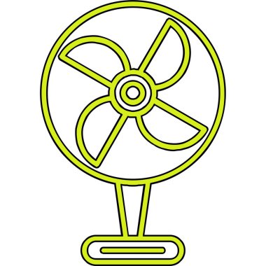 Çizgi film izole stil vektör çizim simgesinde fan