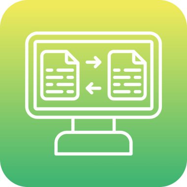 Bilgisayar monitörü ve kitap ikonu. Web için bilgisayar tableti ve kitap vektörü simgesinin özet çizimi