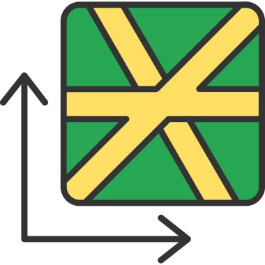 bayraklı bayrak simgesi - ana hatlar biçimi