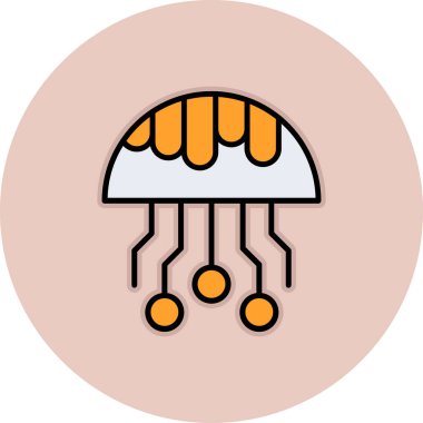 Çizgi filmin bir simgesinin vektör illüstrasyonu