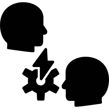 Beyin ve insan zihin ikonu. vektör illüstrasyonu