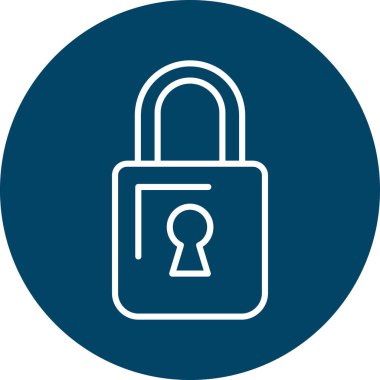 Kilit simgesinin vektör illüstrasyonu