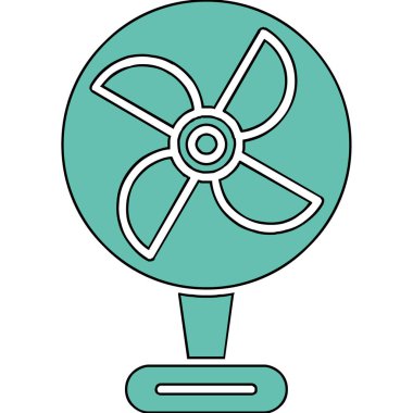 Hayran ikonu. taslak fan fan vektör rengi düz izole