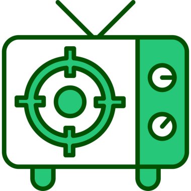 Televizyon. Web simgesi basit illüstrasyon