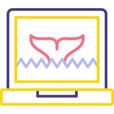 Bilgisayar. Web simgesi basit illüstrasyon