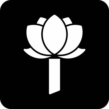 Çiçek. Web simgesi basit illüstrasyon