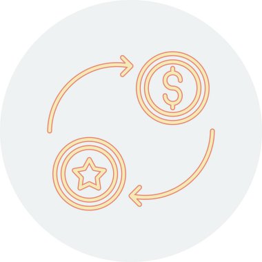 Bir çember simgesinin vektör illüstrasyonu