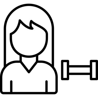 Adam dambıl simgesini kaldırıyor