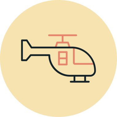 Helikopter. Web simgesi basit illüstrasyon