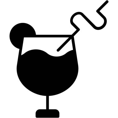 alkollü içecek simgesi ana hatlarıyla