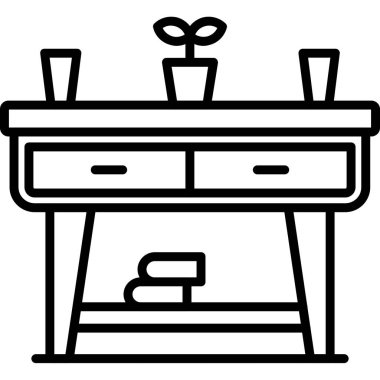 Mobilya. Web simgesi basit illüstrasyon