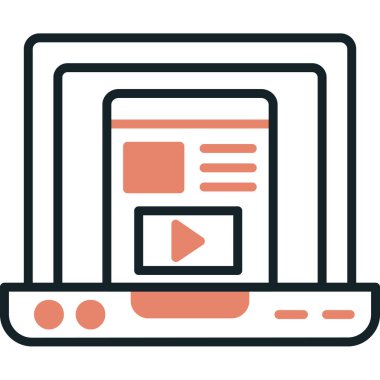 Bilgisayar. Web simgesi basit illüstrasyon
