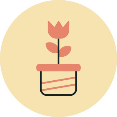 Kaktüs. Web simgesi basit illüstrasyon