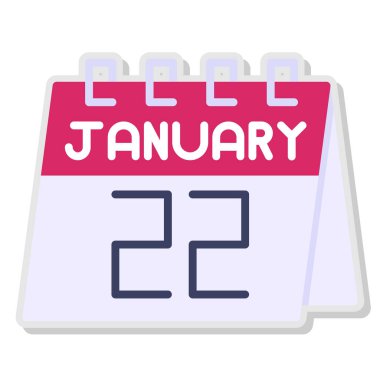 2 Ocak 23 beyaz takvimdeki simge