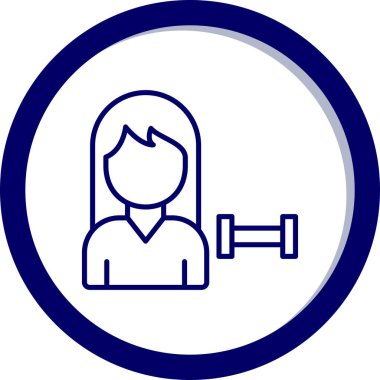 Kadın simgesinin vektör illüstrasyonu