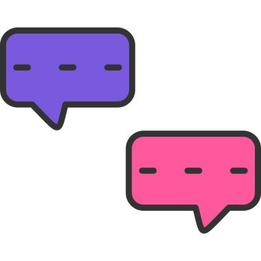 kabarcık sohbet iletişim simgesi Doldurulmuş dış hat biçimi