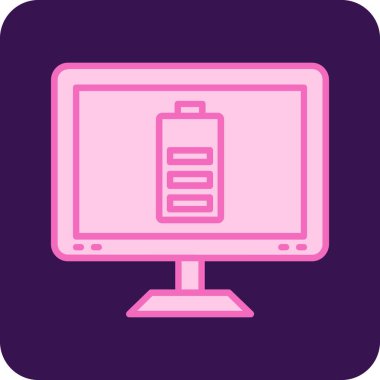 Bilgisayar simgesinin vektör illüstrasyonu