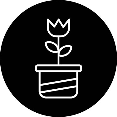 Bir kaktüs simgesinin vektör çizimi